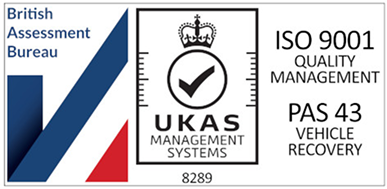 UKAS ISO 9001 & PAS 43 Accreditation